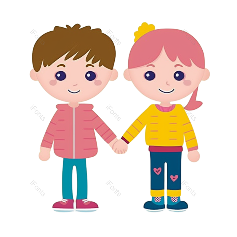 儿童节图片,儿童元素,牵手PNG,快乐童年免抠素材